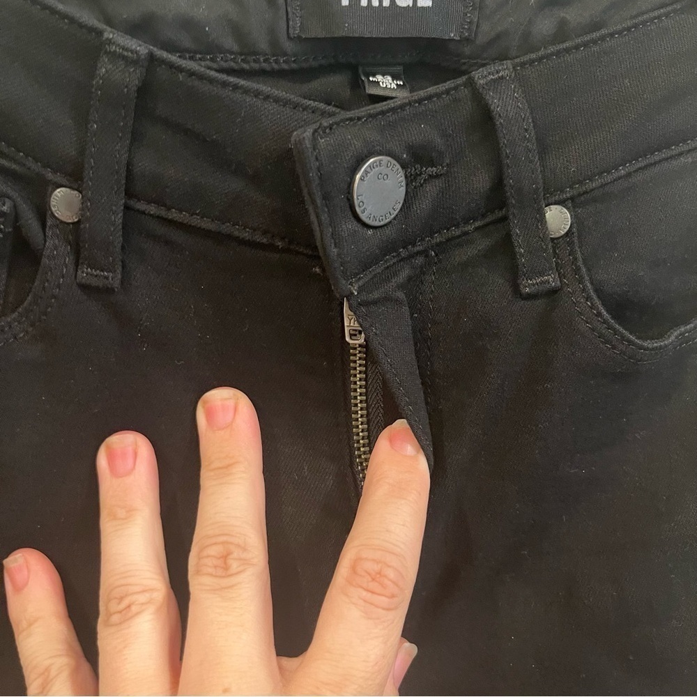 Paige denim skyline boot black shadow size 23 boot cut jeans mini flare - Picture 5 of 10